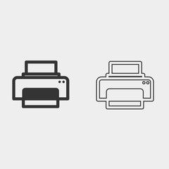 printer icon vector illustration for website and graphic design
