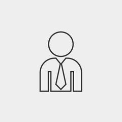 business man in suit icon vector illustration for website and graphic design