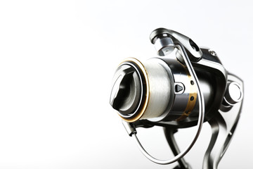 fishing reel on a white background