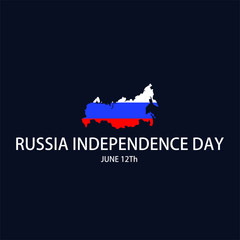 Obraz premium Independence day of Russia. Creative greeting card or banner vector illustration