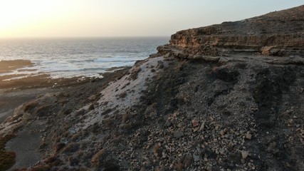 Wonderful sunset from the mountains and contemplating the sea and the coast in all its splendor