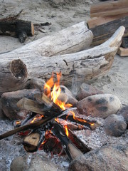 FIre on the beach