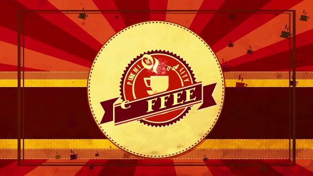 twist border oval icon for fancy quality coffee product mark with classic design and sunshine scene