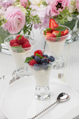 Panna Cotta Desert With Berries