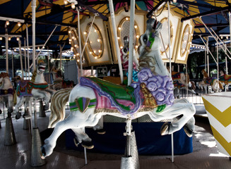The colorful horse of carrousel 