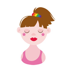 lesbian character gay pride hand draw style