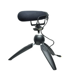shotgun microphone isolated on white background