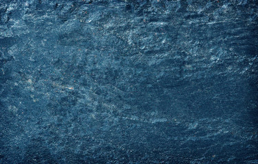 Beautiful Abstract Grunge Decorative Navy Blue Dark Stucco Wall Background. Art Rough Stylized Texture Banner With Space For Text