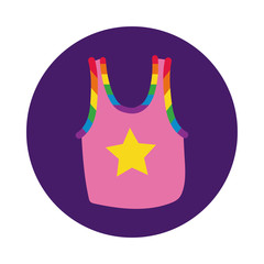 shirt with star gay pride block style