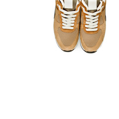 Sneakers isolated on a white background. Top view.