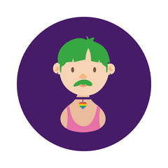 gay man character block style