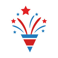 fireworks splash flat style icon