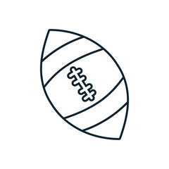 football american sport balloon line style