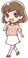 恥ずかしくなるアニメ調のお姉さん