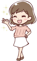 バッチグーなアニメ調のお姉さん