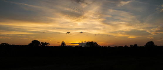 sunset in the mountains