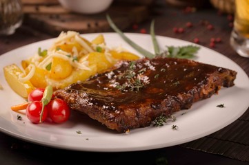 Costela a molho barbecue