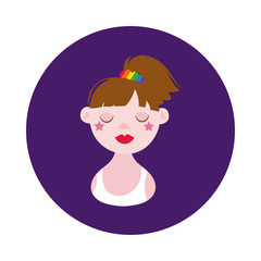 lesbian character gay pride block style