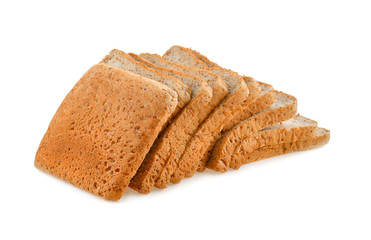 sliced bread isolated on white background