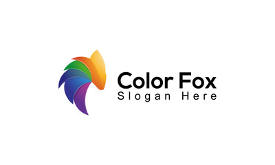 Illustration Vector colorful fox logo Design Template. Suitable for Creative Industries, Company, Corporate, Multimedia, Entertainment, Education, team, club, game, streaming, Shops, and more