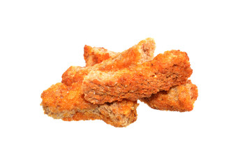 dry bread isolated on white background