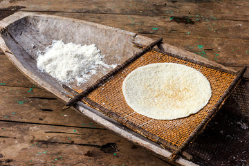 cassava tapioca pie in th amazon