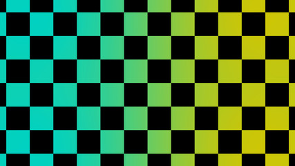 Amazing  cyan and yellow chessboard,Checker board abstract background