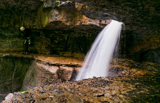 mayei cave in ecuador waterfall