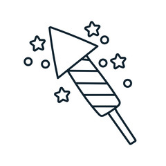 rocket fireworks line style icon