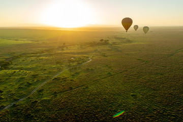 Kenya Balloon Safari Sunrise - ケニア バルーン サファリ 日の出