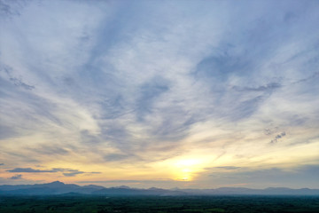 Sunset view And beautiful sky