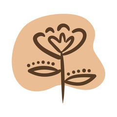 flower garden boho block organic style