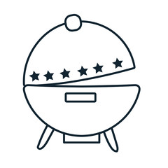 oven grill line style icon