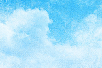 空 雲 ブルー 夏 水彩 背景
