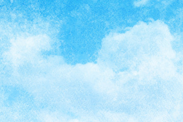 空 雲 ブルー 夏 水彩 背景