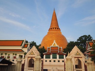 Phra Pathom Chedi at Nakhonpathom province in Thailand