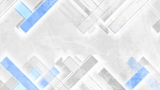 Blue and grey grunge stripes abstract motion design. Geometric tech background. Seamless looping. Video animation Ultra HD 4K 3840x2160