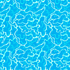Fototapeta na wymiar Endless seamless pattern with ocean wave texture