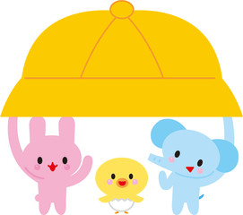 動物の子供達　間をあける © pudding