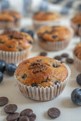 sweet home made chocolate blueberry muffins