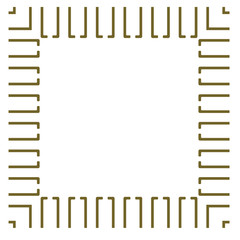 Colored frame, blank background vector design, brown color.