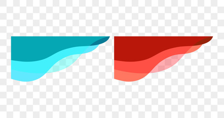 Naklejka premium Wavy design element. Decor for brochure, banner