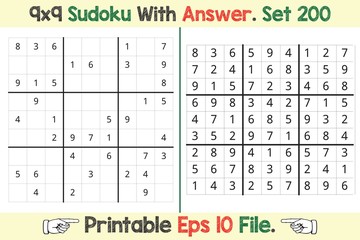 Advance Sudoku Puzzle Games Easy to Hard with Answer
