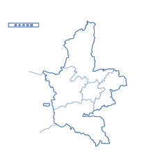 熊本市地図 シンプル白地図 市区町村