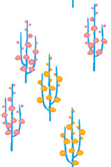 Elagance mix object pattern with color backgound