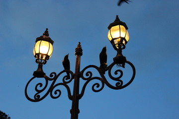 Fototapeta na wymiar old street lamp in Kandy