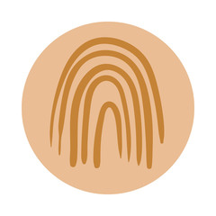 finger print boho hand draw style