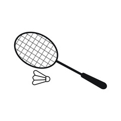 badminton racket and shuttlecock
