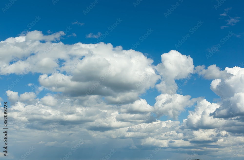 Wall mural blue sky with cloud, big sky background.