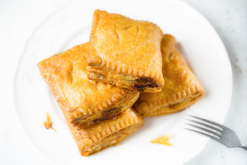 rustic golden english sausage pie comfort food